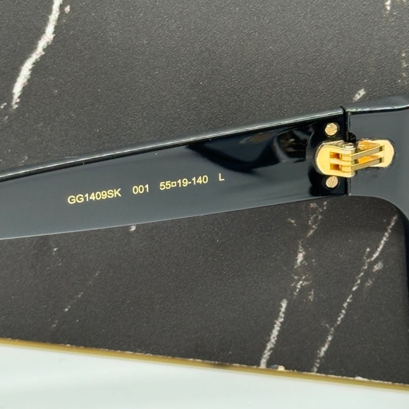 NEW GG1409SK 001 GUCCI BLACK GREY ROUND WOMEN GUCCI SUNGLASSES - Picture 11 of 14